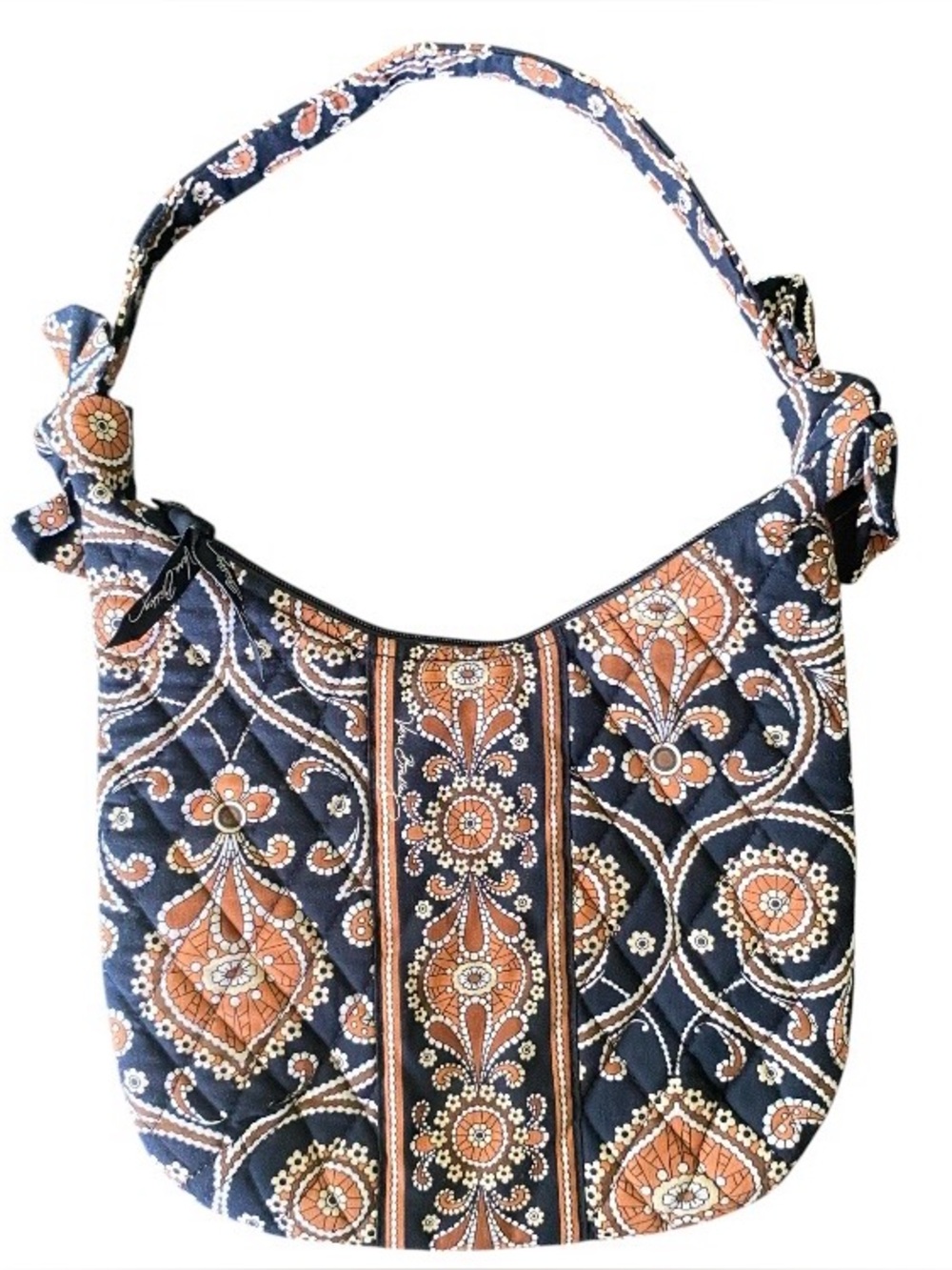 Vera Bradley Caffe Latte Olivia Small Hobo Purse Dark Floral Whimsigoth Retired